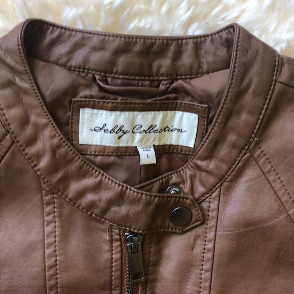 SHELBY COLLECTION caramel women’s jacket size L. - Picture 8 of 13